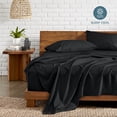 thumbnail image 3 of Bare Home Premium 1800 Collection 4-Piece Bed Sheet Set, Queen, Heathered Black, 3 of 9