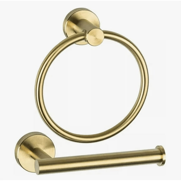 Xtellar Set De Accesorios De Baño, Color Dorado Cepillado, 2 Piezas
