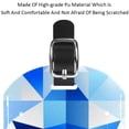 thumbnail image 4 of Square 2Pack PU Leather Blue and White Geometry Cruise Luggage Tag with Privacy Cover and Name ID Tag for Travel Handbags Backpacks Luggage Tags, 4 of 6