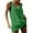 Green, variant on Babysbule Women's Casual Racerback Tank Top Sleeveless Oversized Workout Shirt Comfortable Fashion Solid Polyester Top for All Seasons