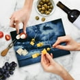 thumbnail image 5 of Nature Cutting Board, Majestic Sky View with Huge Rain Clouds All over the Sea and Vibrant Storm Rays Print, Decorative Tempered Glass Cutting and Serving Board, Small Size, Blue, by Ambesonne, 5 of 5