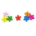 thumbnail image 2 of 100Pcs Mixed Color Flower 2 Holes Wooden Buttons, 2 of 5