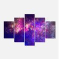 thumbnail image 2 of Clear Purple Starry Fractal Sky - Contemporary Canvas Art Print, 2 of 3