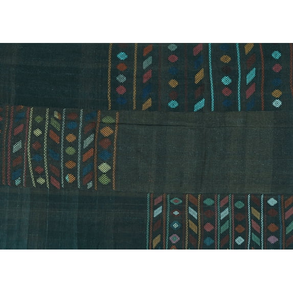 Ahgly Company Indoor Rectangle Patchwork Light Blue Transitional Area Rugs, 3' x 5'