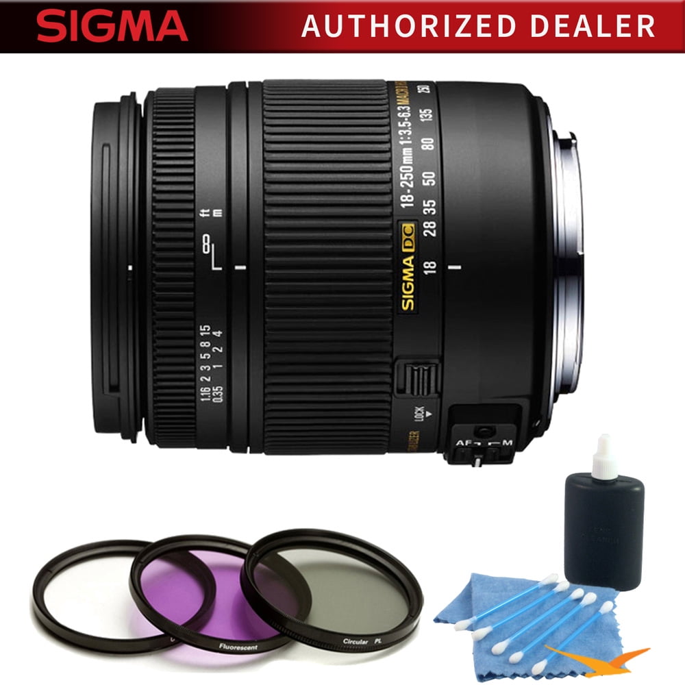 Sigma 18 250mm F3 5 6 3 Dc Os Hsm Macro Lens For Canon Ef Cameras With Optical Stabilizer Includes Bonus Digital Concepts Uv Polarizer Fld Deluxe Filter Kit And More Walmart Com Walmart Com