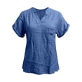thumbnail image 6 of Womens Tops T-Shirts Loose Fit Short Sleeve V Neck Tees Women's Clothing, 6 of 6
