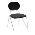 thumbnail image 2 of Gwen Contemporary Chair in Chrome with Black Velvet by LumiSource - Set of 2, 2 of 8