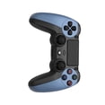 thumbnail image 4 of Controlador de juego inalámbrico doble vibración Control preciso Bluetooth Gamepad con barra de luz para PS4 camuflaje azul, 4 of 5