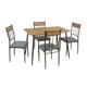 thumbnail image 1 of Comedor Hometrends 5 piezas color madera con acientos acojinados, 1 of 4