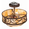 thumbnail image 7 of Meyda Tiffany 173514 Lilliana 3 Light 12" Wide Semi-Flush Bowl Ceiling Fixture - Cafe-Noir, 7 of 7