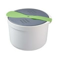 thumbnail image 3 of Microwave Rice Cooker Steamer with Strainer Microwaveable Nonstick Cookware Rice Green, 3 of 9
