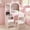 White, variant on Guqiart Girls Vanity Table and Chair Set, Kids Vanity with Jewelry Organizer for Princess, Toddler Makeup Vanity Desk with Open Shelf, Closed Cabinet and Butterfly Pattern, Pink