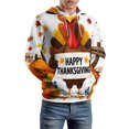 thumbnail image 5 of Happy Thanksgiving Pumpkin Turkey 3d Sweatshirts Hoodie Fashion Casual Personality Men's Women Street Hoodie Pullovers Long Sleeve Comfortable Top, 5 of 6