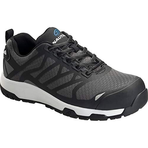 FSI FOOTWEAR SPECIALTIES INTERNATIONAL NAUTILUS Nautilus Mens Velocity Composite Toe Slip Resistant ESD Work Shoe Grey -