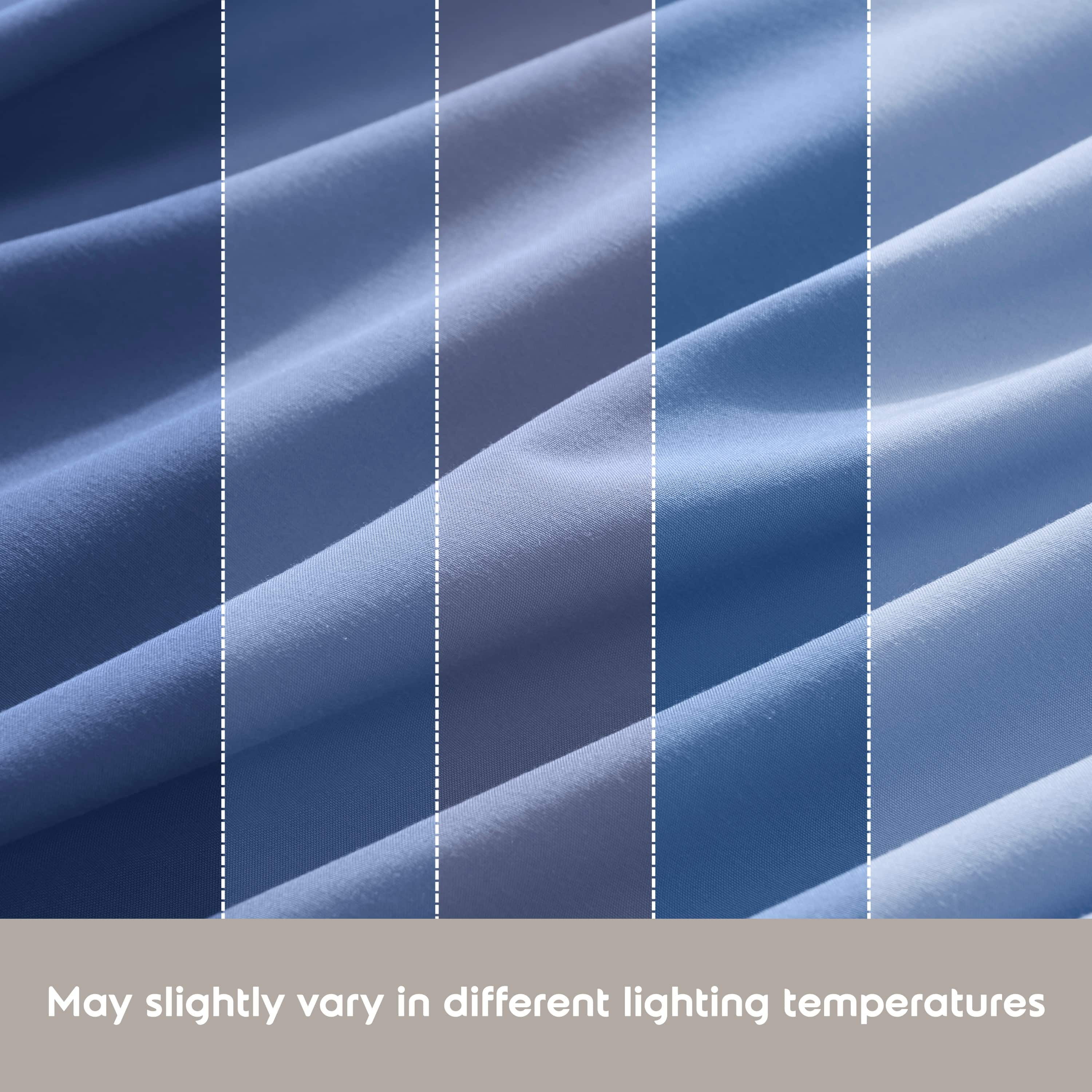 Lammaloe Full Size Sheets Set, Hotel Style Deep Pocket 4 Piece Bed Sheets, Luxury Soft Microfiber Sheet Sets, Calm Blue