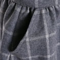 thumbnail image 7 of Little Girls Grey Plaid Pattern Short Sleeve Wool Classic Dress 4/5, 7 of 7