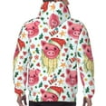 thumbnail image 7 of Pofeuu Christmas Cute Pigs Print Mens Casual Hooded Collar Drawstring Hoodies Pullover Sweatshirts Casual Long Sleeve Shirts-X-Large, 7 of 7