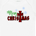 thumbnail image 4 of Inktastic Merry Christmas Buffalo Plaid Cross with Snowflakes Boys or Girls Baby Bodysuit, 4 of 5