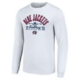 thumbnail image 2 of Men's Starter  White Columbus Blue Jackets Puck Long Sleeve T-Shirt, 2 of 3