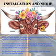 thumbnail image 3 of 1 Pcs 2D Flat License Plate Covers & Frames, Floweradorned For Decorative Front, Waterproof For Decoration Aluminum License Plate Covers & Frames Cover For Men Women, 12" X 6", 3 of 7
