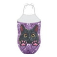 thumbnail image 2 of FOR U DESIGNS Cute Girls Halter Swimsuits Size 9-10T Black Cat Lace-up Bathing Suit Quick Dry One Piece Swimwear with Adjustable Strap Kids Summer Beach Sport Swim Clothing, Purple, 2 of 6