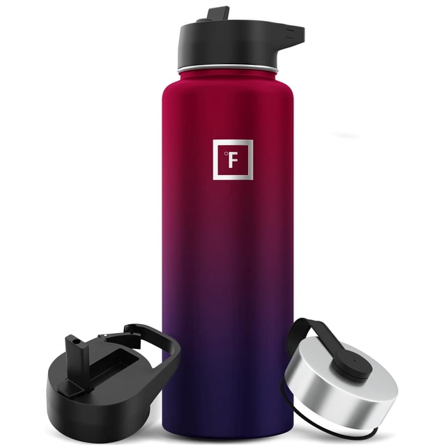 Botella de agua IRON °FLASK Camping & Hiking 1.2 L Dark Rainbow