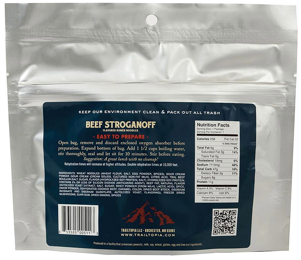 Trailtopia Beef Stroganoff Ramen: Delicious and Convenient Trail Meal