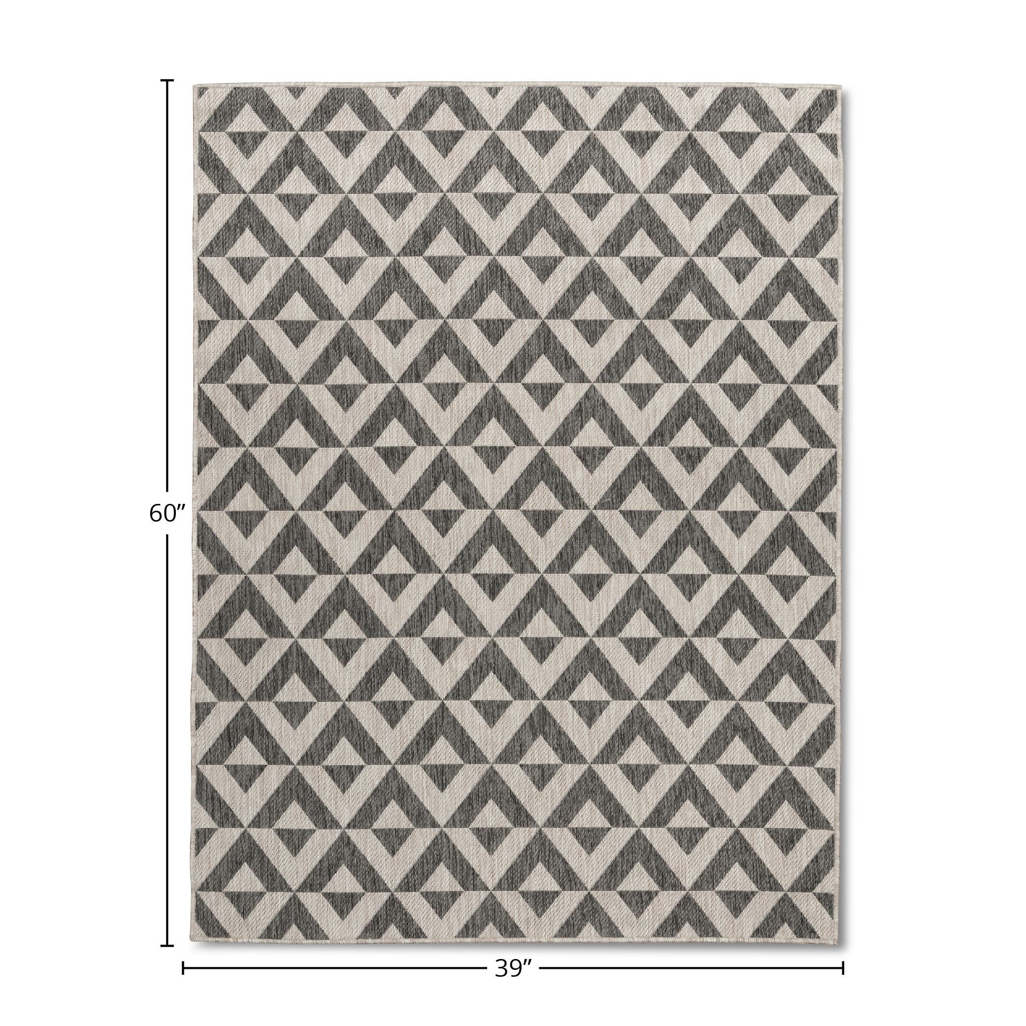 Gemini Reversible Quick Dry Indoor Outdoor Rug, 39" x 60"