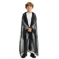 thumbnail image 5 of lnmuld Kids Coats Elegant Arabic Thobe Traditional Kaftan Robe Set for Teenage Boys with Long Sleeve Embroidered Design Solid Color Size:5-6 Years, 5 of 9