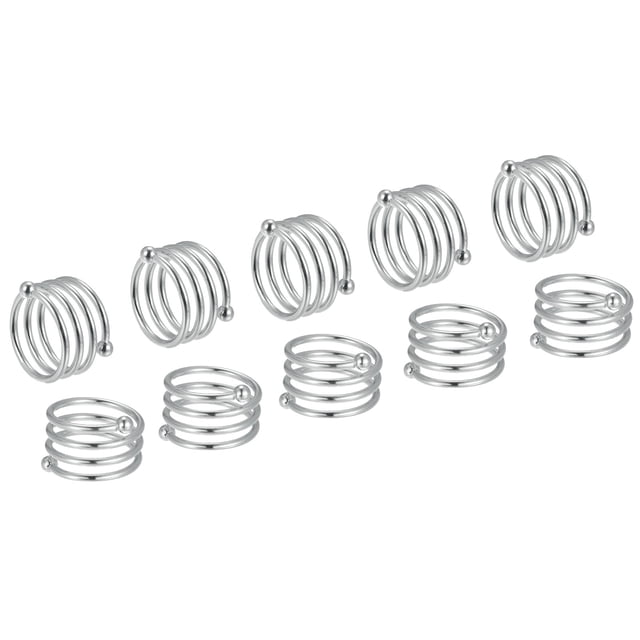 Servilleteros anillos Unique Bargains 12uds 38mm Interior Diámetro Metal Tono Plateado