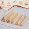 thumbnail image 3 of Wooden Dowel Rods, 100PCS 1/8, 3/16, 1/4, 5/16, 3/8 x 6 Inch Assorted Sizes Round Wooden Sticks for Arts Crafts, Home Decor, Cake Support, Unfinished Natural Hardwood Sticks, 3 of 7