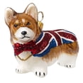thumbnail image 2 of Pembroke Corgi with Union Jack Coat Polish Glass Christmas Ornament, 2 of 3