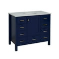 thumbnail image 5 of Horizon 42" Bathroom Vanity with Royal Blue Cabinet and Engineered Carrara Top, 5 of 5
