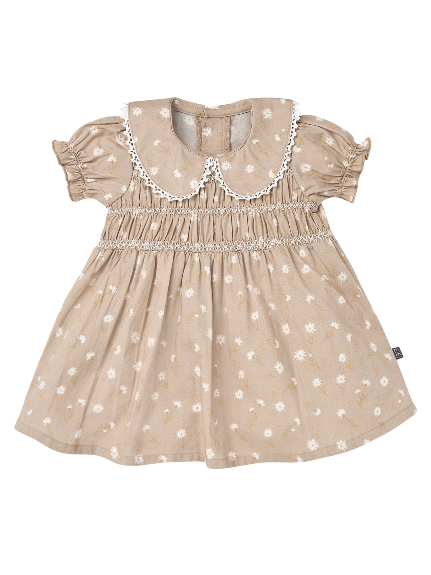 Modern Moments by Gerber Baby Girl Collared Dress and Diaper Cover, 2-Piece, 0/3 Months - 24 Months