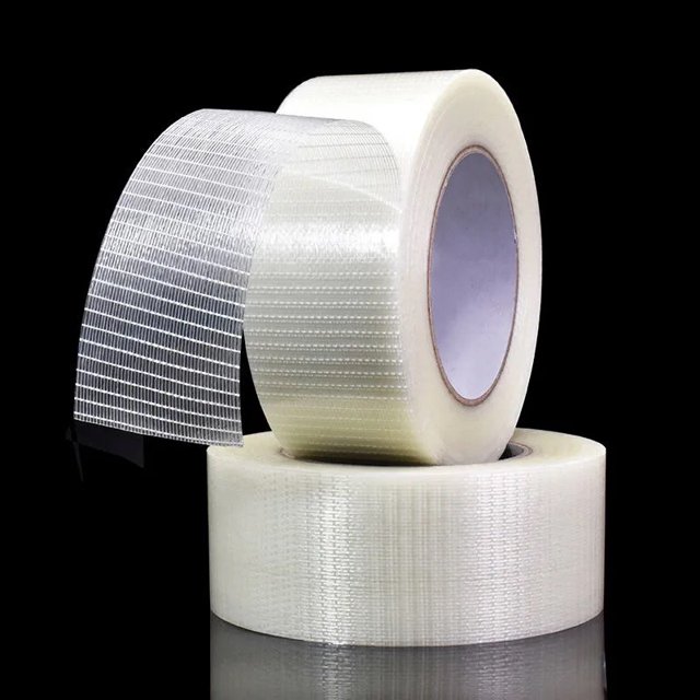 Cinta adhesiva de filamento bidireccional XCF transparente cinta de embalaje reforzada con fibra de filamento 50 m x 50 mm paquete de 2