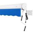 thumbnail image 3 of Awntech 18' x 10' Full Cassette Right Motorized Patio Retractable Awning, Bright Blue, 3 of 7