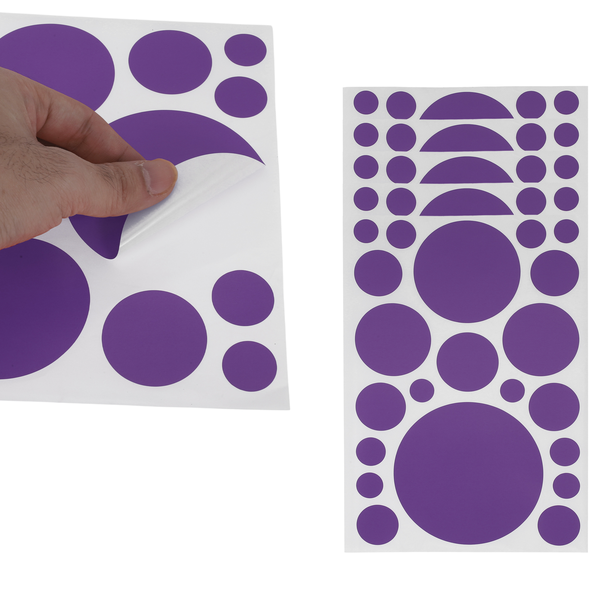 Unique Bargains Mall Large Round Dots Gift Stickers 6PCS Purple
