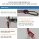 thumbnail image 2 of Sonducket Mango de cuerda de buceo con mosquetón Árbol de escalada Cordón de roca Bajo el agua Suministros de supervivencia Herramienta de Deportes acuáticos Rojo, 2 of 6