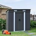 thumbnail image 3 of Catrimown All Weather Shed Metal, 70.24"x 72.44"x 47.24", Gray, 3 of 7