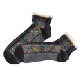 thumbnail image 3 of 1 par de calcetines florales de para niñas, calcetines de barco con adornos de encaje de primavera, calcetería Sunnimix Calcetines Algodón Barco, 3 of 7