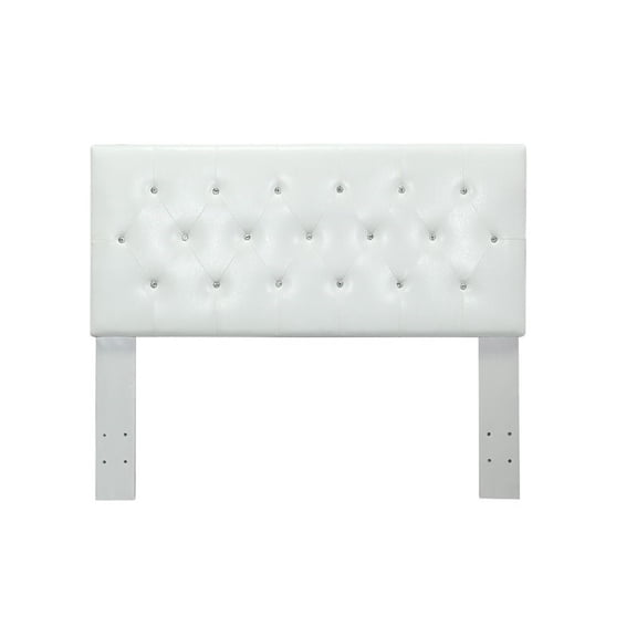 furniture of america kylen full queen leather headboard in white