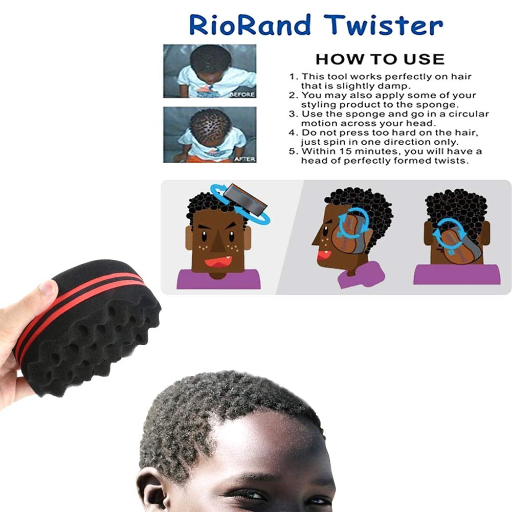 Hair Sponge Magic Barber Brush Sponge Twist Curl Dreads Locking Afro Coil Comb Care Tool Walmart