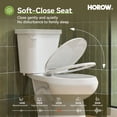 thumbnail image 5 of HOROW Round Two-Piece Toilet 1.28 GPF Single Flush Chair Height Toilet with Soft Close Seat & Installation Kit, 5 of 14