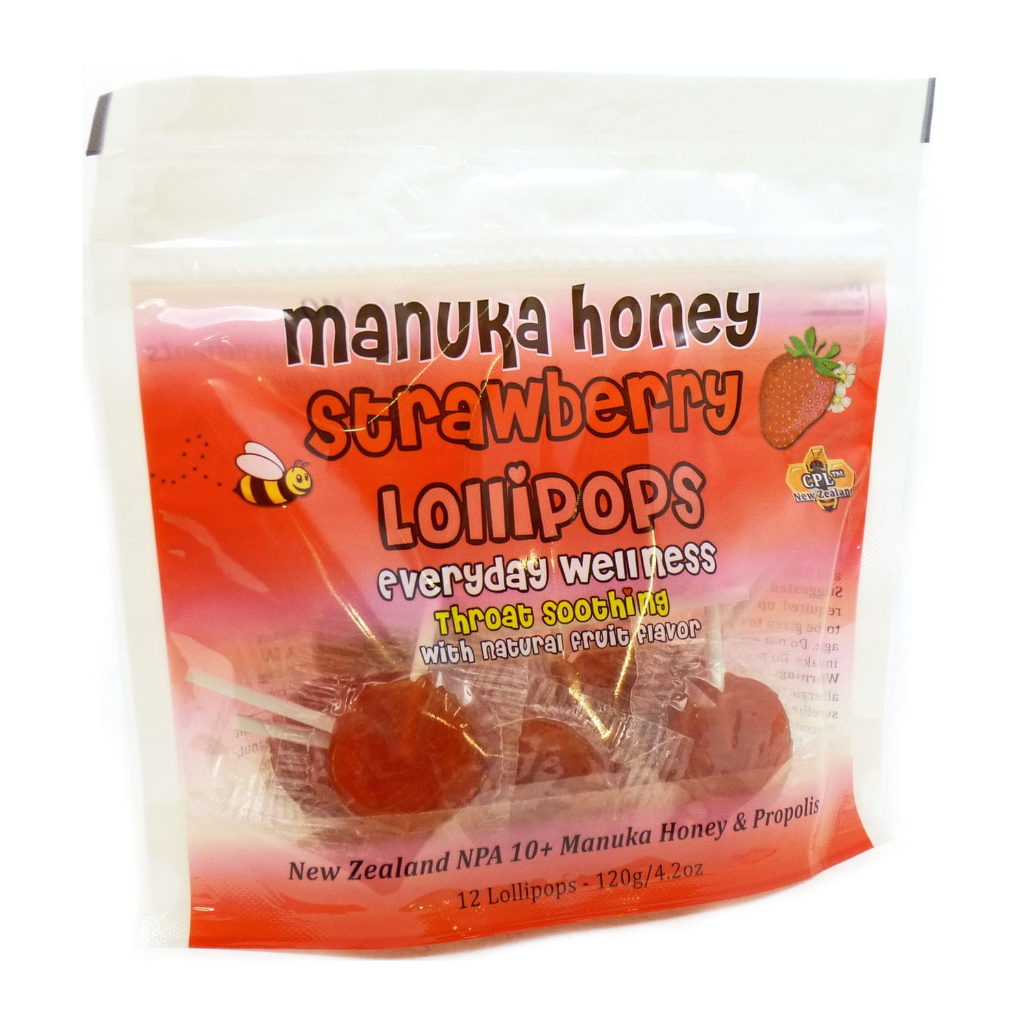 Makuka honey strawberry LolliPops - 12 Lollipops