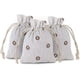 thumbnail image 1 of 20 bolsas de lino de 9 x 12 cm, bolsas de lino con práctico cordón, perfectas, marrón, 1 of 5