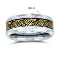 thumbnail image 5 of Bling Jewelry Mens Celtic Knot Titanium Wedding Band Ring Dragon Carbon Fiber, 5 of 6