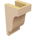 thumbnail image 5 of 4"W x 4"D x 8"H Wide Newport Rough Cedar Woodgrain TimberThane Corbel, Primed Tan, 5 of 6