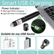 GJX Green Laser Pointer Long-Range Laser Pointer High Power-Rechargeable Laser Pointer for Hiking,Presentations & Outdoor Use