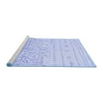thumbnail image 2 of Ahgly Company Machine Washable Indoor Round Abstract Blue Modern Area Rugs, 5' Round, 2 of 4