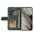 thumbnail image 3 of Wallet Case for Google Pixel 8 with Card Slots Cash Holder Magnetic Clasp Flip Folio Cover, Premium Luxury PU Leather Kickstand Soft Silicone Shockproof Protective Case,Green, 3 of 8